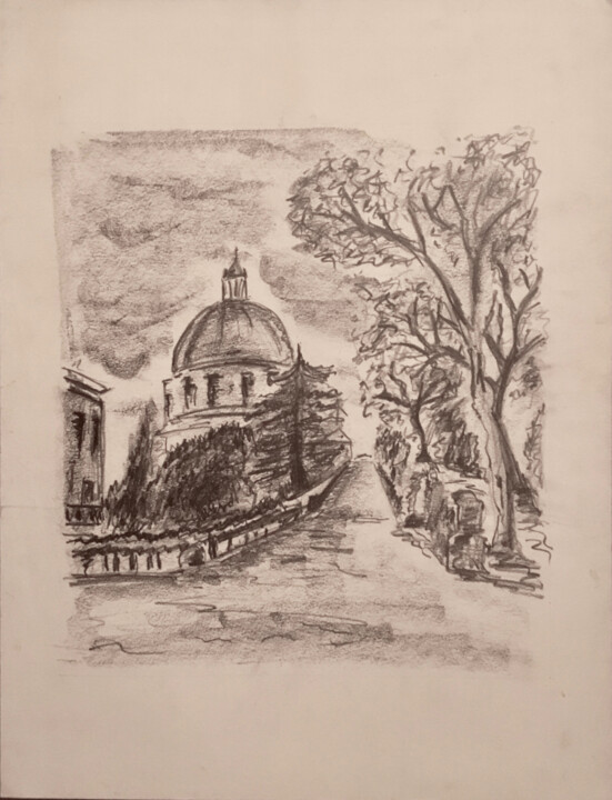 Desenho intitulada "Roma" por Patrick Tubaro, Obras de arte originais, Lápis