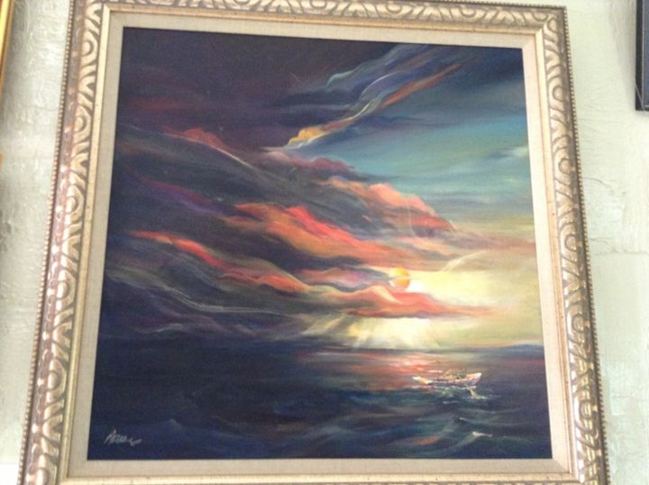 Painting titled "Hurry Home" by Patrick Waldemer, Original Artwork, Acrylic