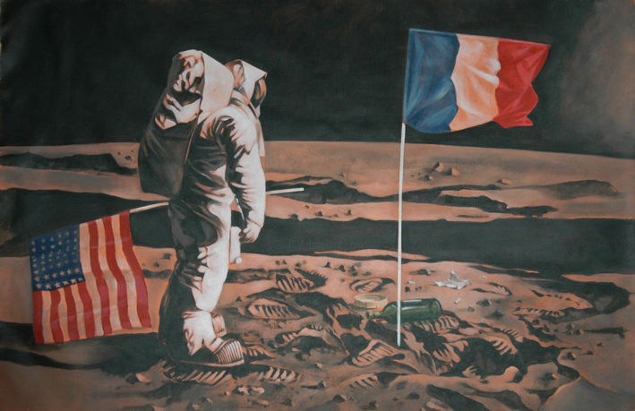 Peinture intitulée "Huston, we've a pro…" par Bretagne, Œuvre d'art originale