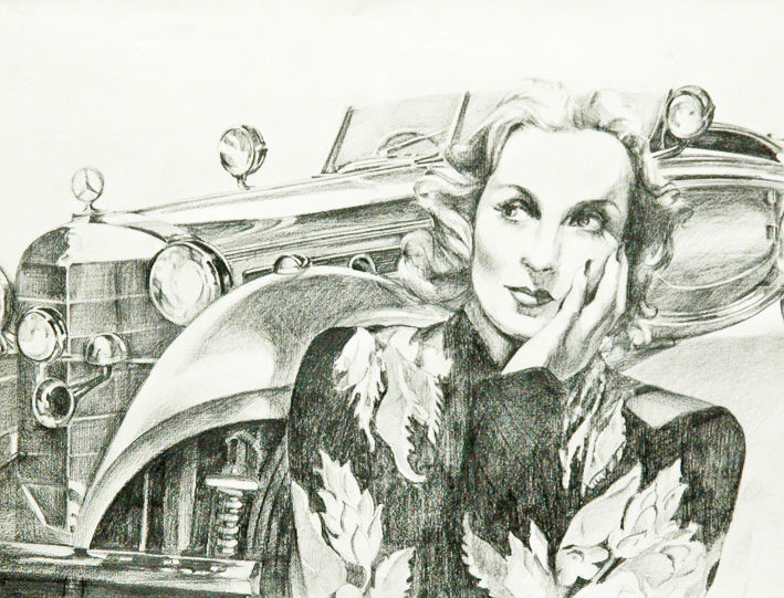 Pittura intitolato "Carole Lombard" da Bretagne, Opera d'arte originale