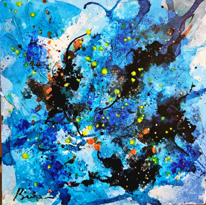 Peinture intitulée "Etoilée" par Patrick Briere, Œuvre d'art originale, Acrylique Monté sur Carton