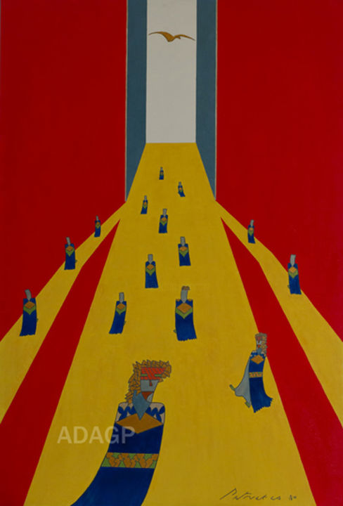Malarstwo zatytułowany „Chemins de l'imagin…” autorstwa Patrick Cabin, Oryginalna praca, Olej