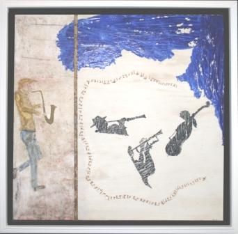 Pittura intitolato "jazz = côté rout's,…" da Patrick.Clerc, Opera d'arte originale