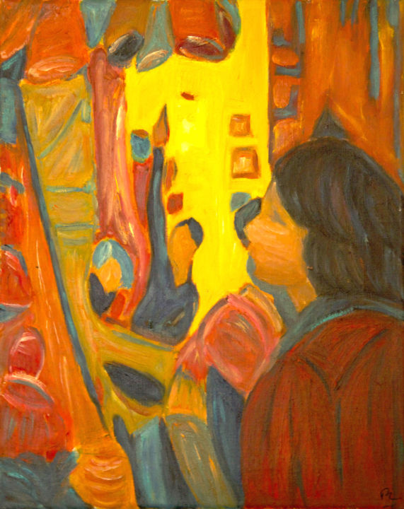 Картина под названием "Gaieté" - Patrick Couvreur, Подлинное произведение искусства, Масло