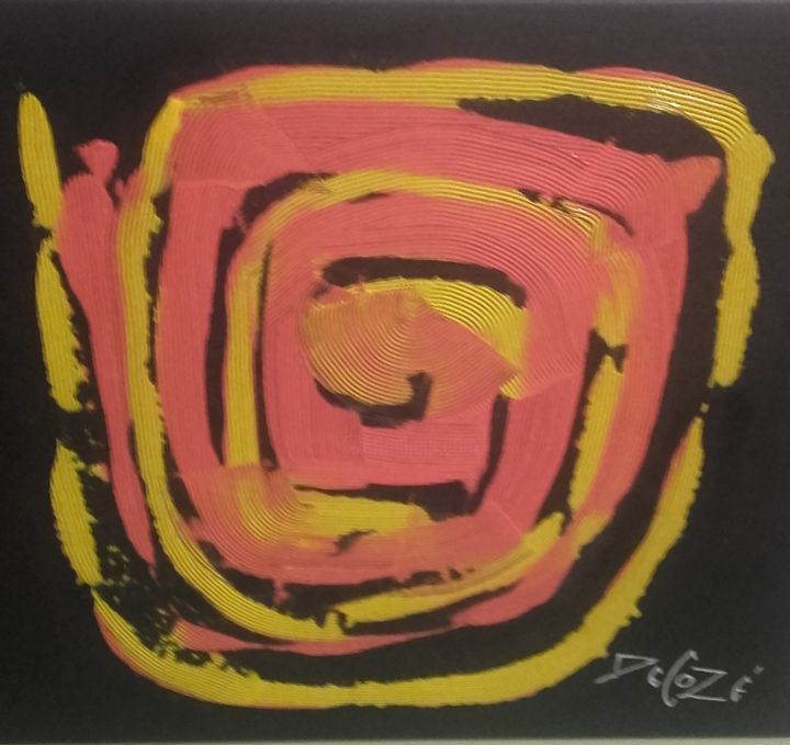 Painting titled "spirale" by Decozé Artiste Peintre, Original Artwork, Acrylic