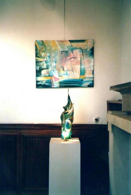 Peinture intitulée "Lampe  &  Huile sur…" par Debri, Œuvre d'art originale, Huile