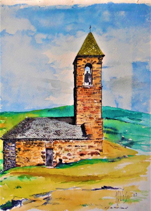 Painting titled "ND du Mont Carmel" by Patrick Nevoso, Original Artwork