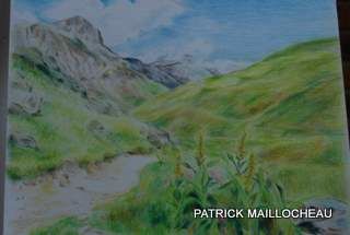 Painting titled "PAYSAGE" by Patrick Maillocheau, Original Artwork