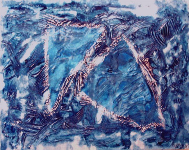 Ζωγραφική με τίτλο "Iceberg" από Pepper, Αυθεντικά έργα τέχνης