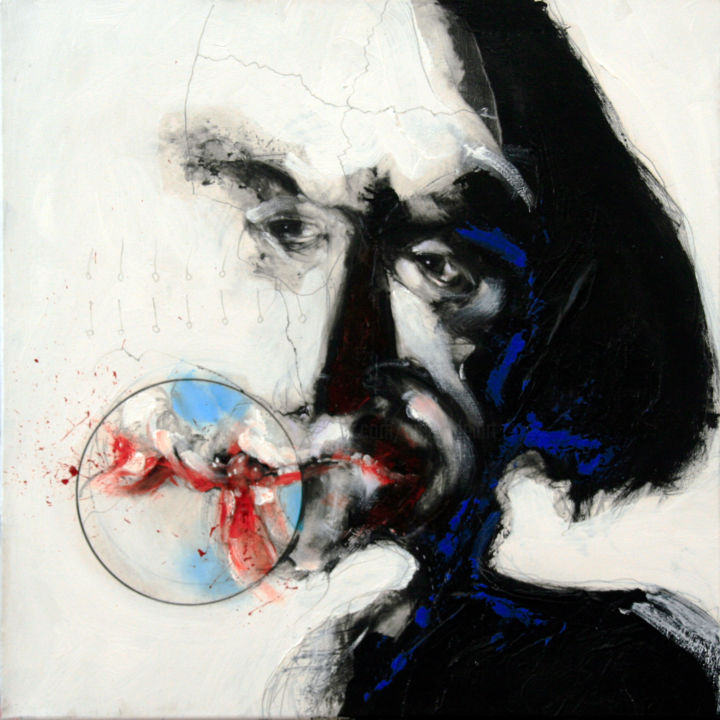 Peinture intitulée "LA BOUCHE" par Patrick Santus, Œuvre d'art originale, Acrylique