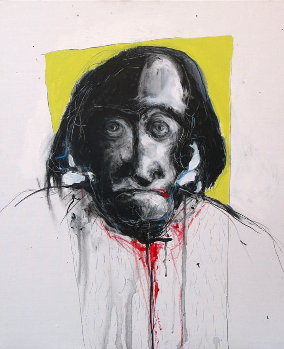 Peinture intitulée "ARTAUD OLIVIER VERS…" par Patrick Santus, Œuvre d'art originale, Acrylique