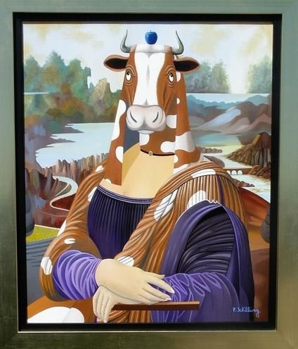 Peinture intitulée "La Joconde est une…" par Patrick Schilling, Œuvre d'art originale