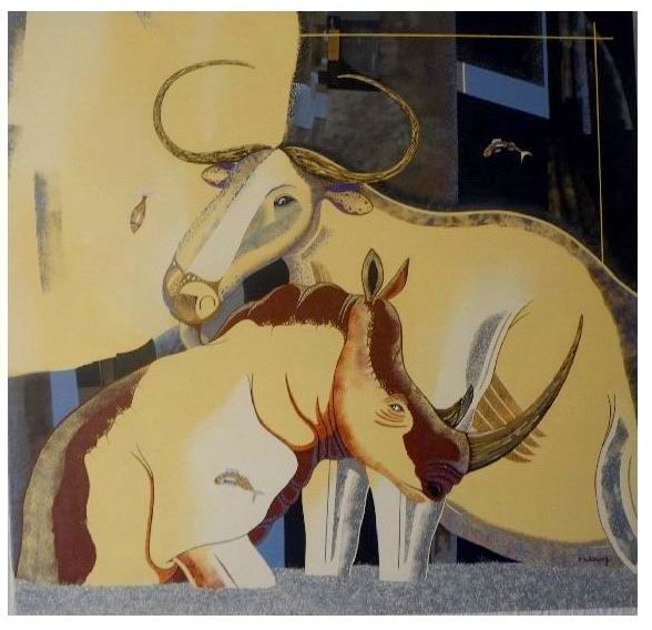 Peinture intitulée "Tibériade tryptique…" par Patrick Schilling, Œuvre d'art originale,