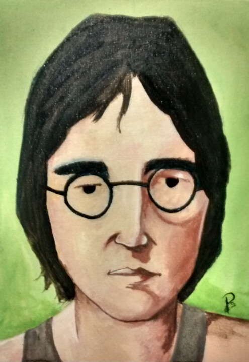 绘画 标题为“John Lennon” 由Patrik Moraes, 原创艺术品, 丙烯