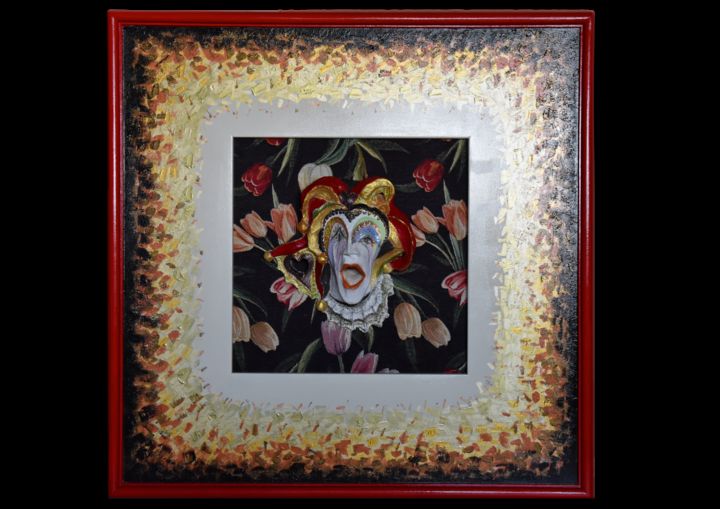 Картина под названием "Clown" - Gaia Graal, Подлинное произведение искусства