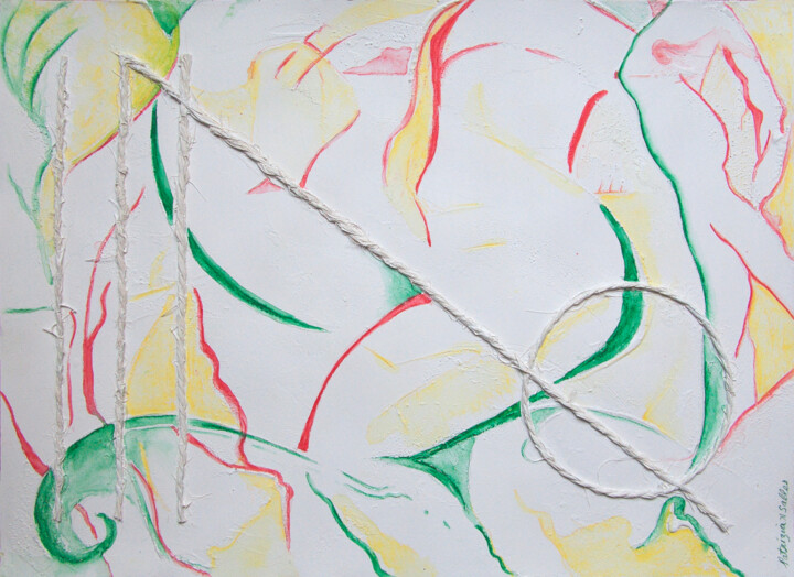 Dessin intitulée "Olga 1 — On Paper" par Patrizia Salles, Œuvre d'art originale, Crayon