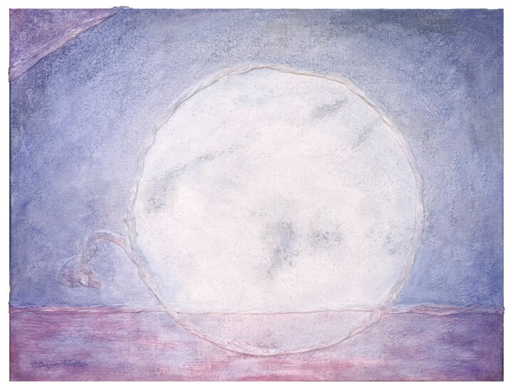 Peinture intitulée "Luna 1" par Patrizia Salles, Œuvre d'art originale, Acrylique Monté sur Châssis en bois