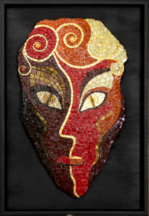 Sculpture titled "Mirror Mirror" by Patrizia Salles, Original Artwork, Mosaic Mounted on Other rigid panel