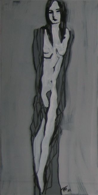 Painting titled "nudo" by Pat, Original Artwork, Oil