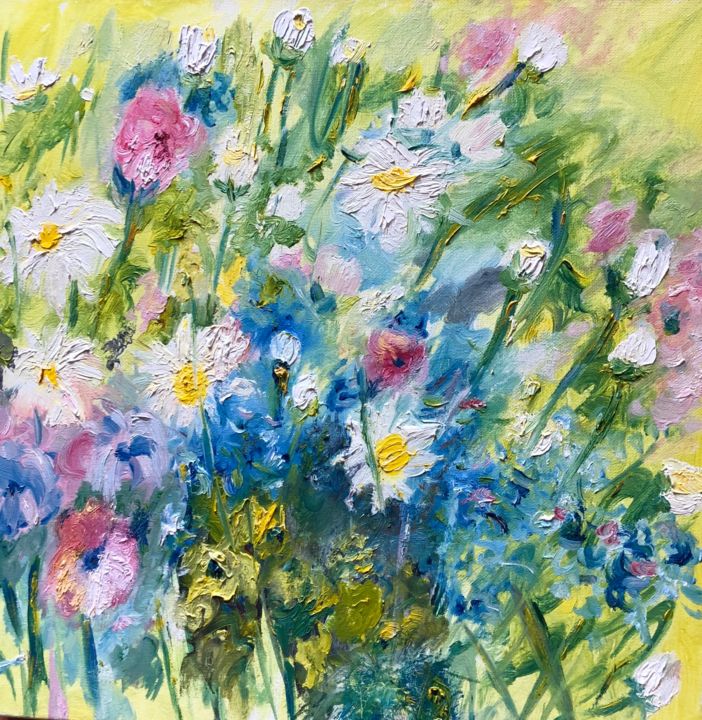 Fiori Di Campo Pittura Da Patrizia Verde Artmajeur