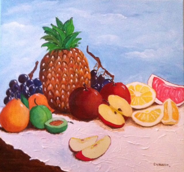 Painting titled "fruits-10.jpg" by Patty Wagner, Original Artwork, Acrylic
