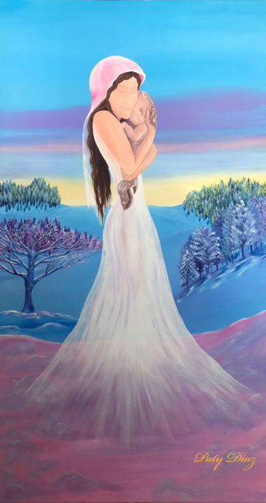 Painting titled "Eternal" by Patricia Díaz, Original Artwork, Acrylic