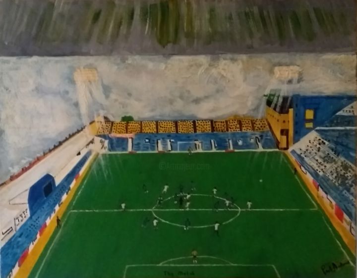 Painting titled "Inside the stadium" by Paul Antwis, Original Artwork, Acrylic