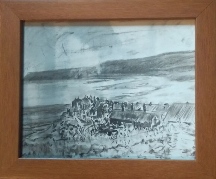 Disegno intitolato "Robin Hood's Bay" da Paul Antwis, Opera d'arte originale