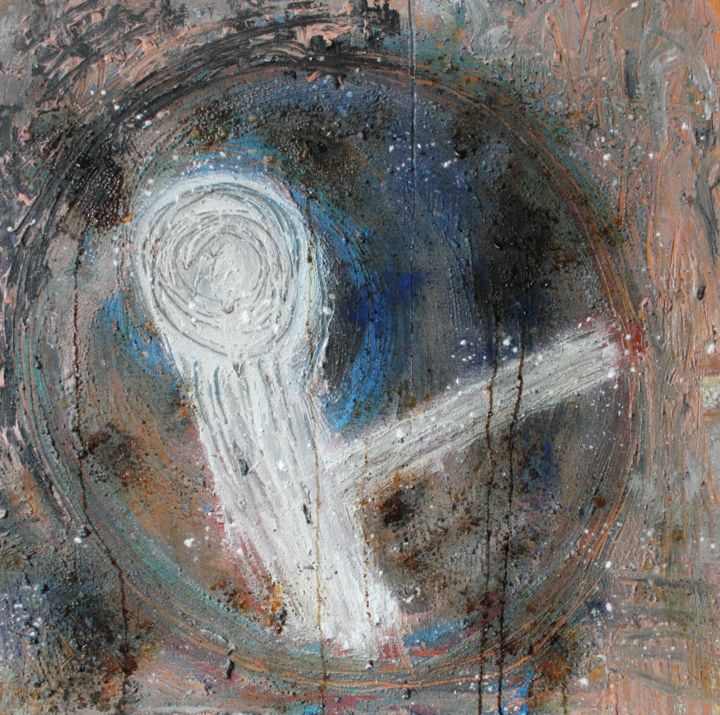 Peinture intitulée "cosmologie 5" par Paul-Aubry Pomiers, Œuvre d'art originale, Acrylique