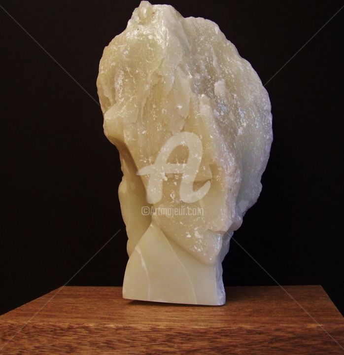 Sculpture titled "Âme pensante,  scul…" by Paul Bruyneel, Original Artwork, Stone