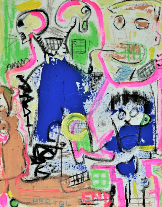 Картина под названием "C" - Paul Hartel, Подлинное произведение искусства, Акрил Установлен на Деревянная рама для носилок