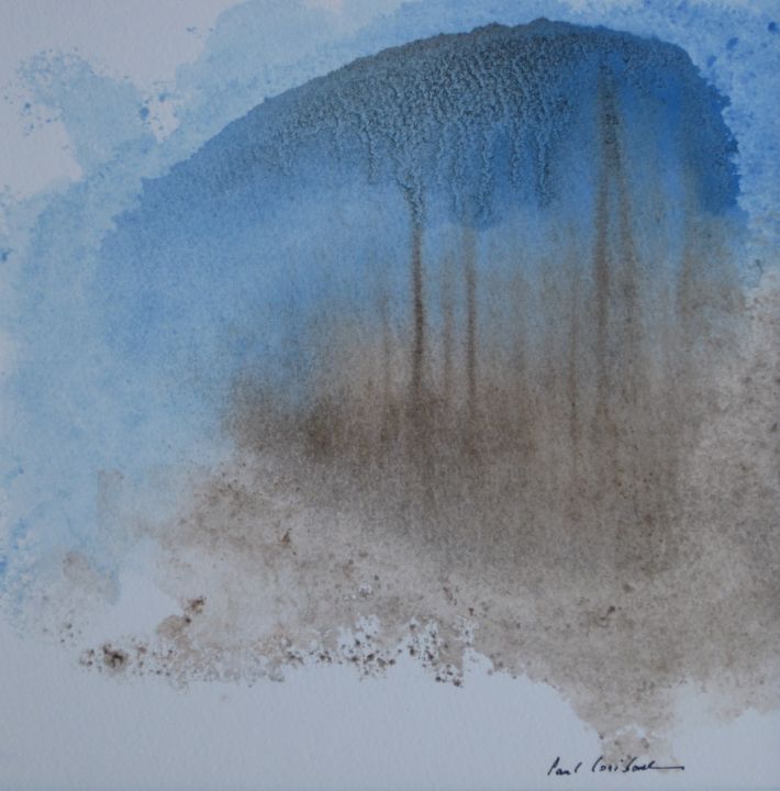 Peinture intitulée "Monotype. Abstracti…" par Paul Loridant, Œuvre d'art originale, Aquarelle