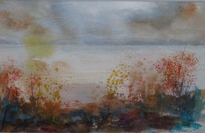 Peinture intitulée "Murmure des Heures.…" par Paul Loridant, Œuvre d'art originale, Aquarelle