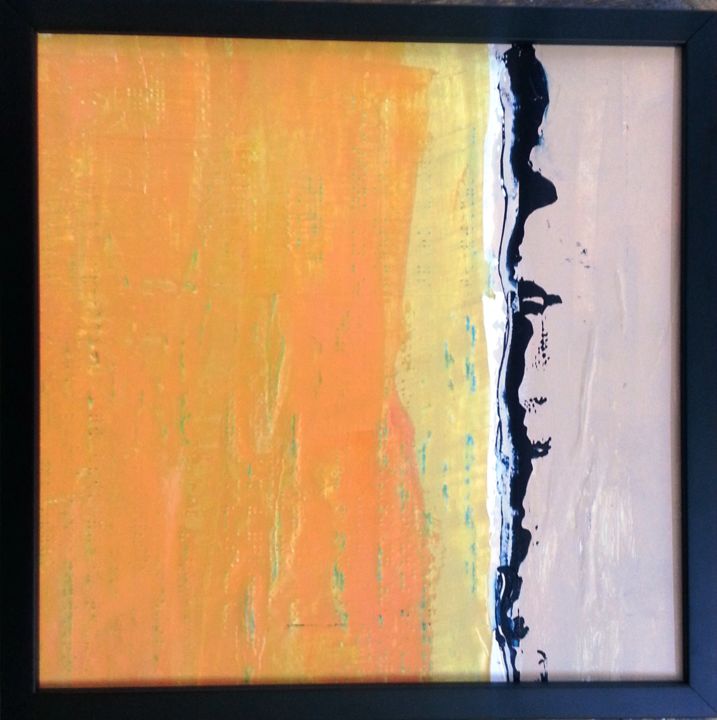 Pittura intitolato "Yellow up" da Paul Maz, Opera d'arte originale, Acrilico