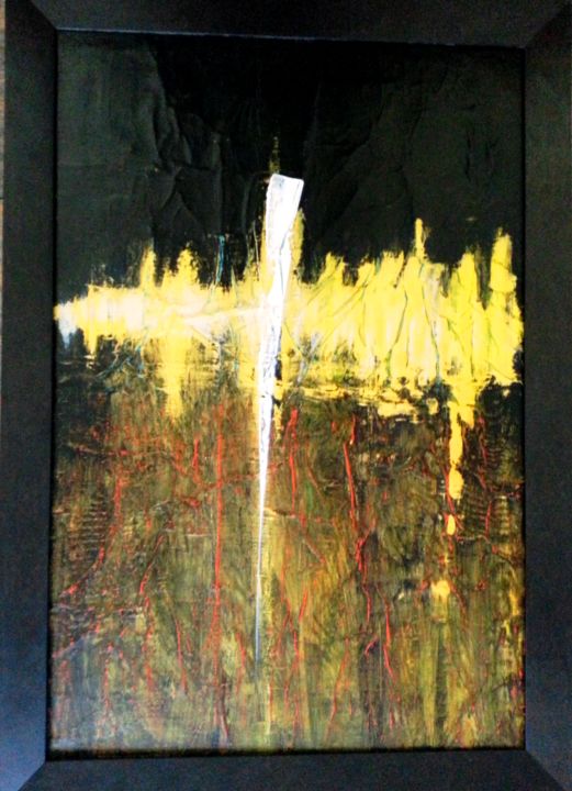 Malerei mit dem Titel "Spina" von Paul Maz, Original-Kunstwerk, Acryl