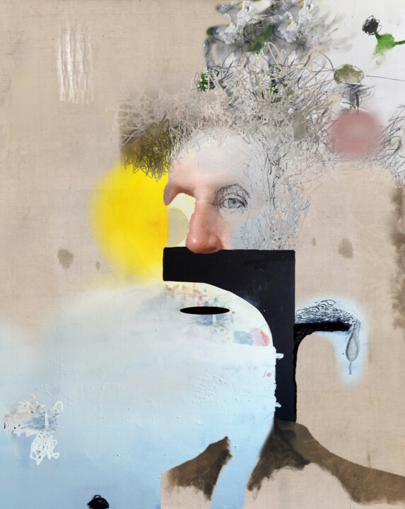 Digital Arts με τίτλο "Unfinished George 1…" από Paul Minotto, Αυθεντικά έργα τέχνης, Ψηφιακή ζωγραφική