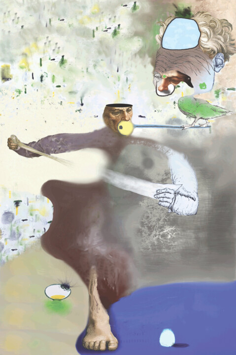 Collages getiteld "The Prophet Joel Pr…" door Paul Minotto, Origineel Kunstwerk, Digitale collage