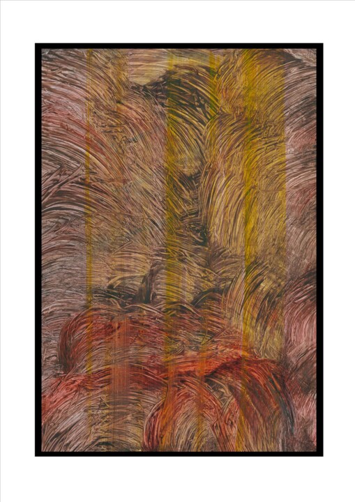 Pittura intitolato "150" da Paul Sarrassat, Opera d'arte originale, pigmenti Montato su Cartone