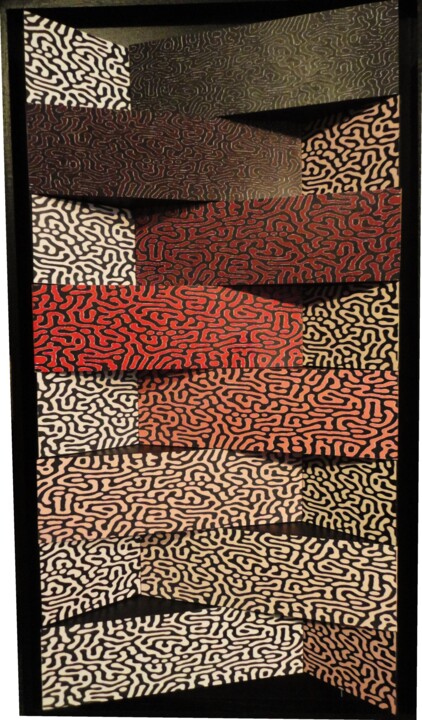 Collages intitulée "40 x 72" par Paul Sarrassat, Œuvre d'art originale, Pigments