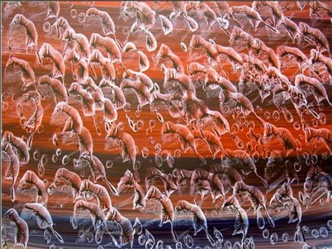 Peinture intitulée "LE CHEMIN DES MEDUS…" par Paul Sarrassat, Œuvre d'art originale, Huile