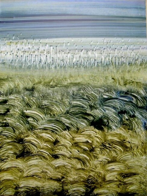 Peinture intitulée "REUNION SUR LA GREVE" par Paul Sarrassat, Œuvre d'art originale, Huile