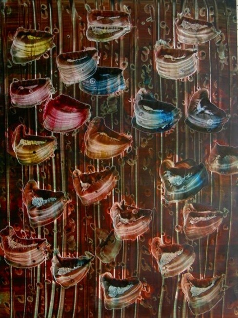 Malerei mit dem Titel "TOXIQUES" von Paul Sarrassat, Original-Kunstwerk, Öl