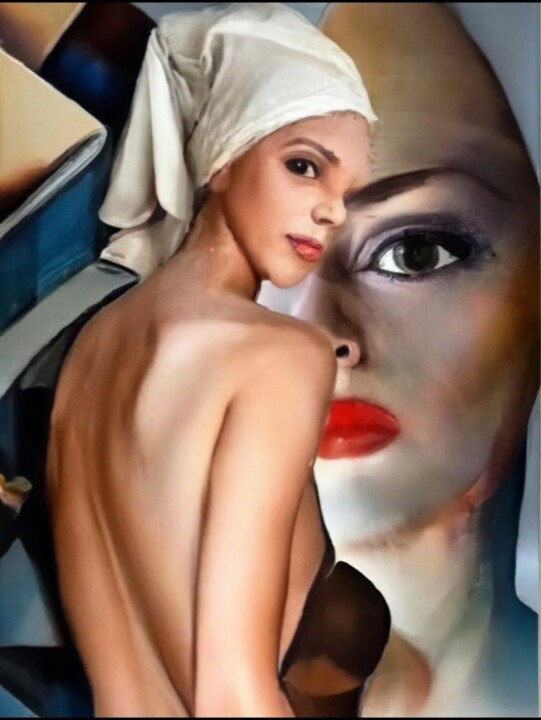 Malerei mit dem Titel "Women Imaginatio" von Paul Selow, Original-Kunstwerk, Acryl