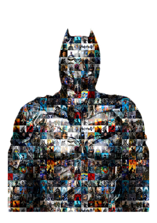 Цифровое искусство под названием "Batman Vs Batman" - Paul Stowe, Подлинное произведение искусства, Фотомонтаж