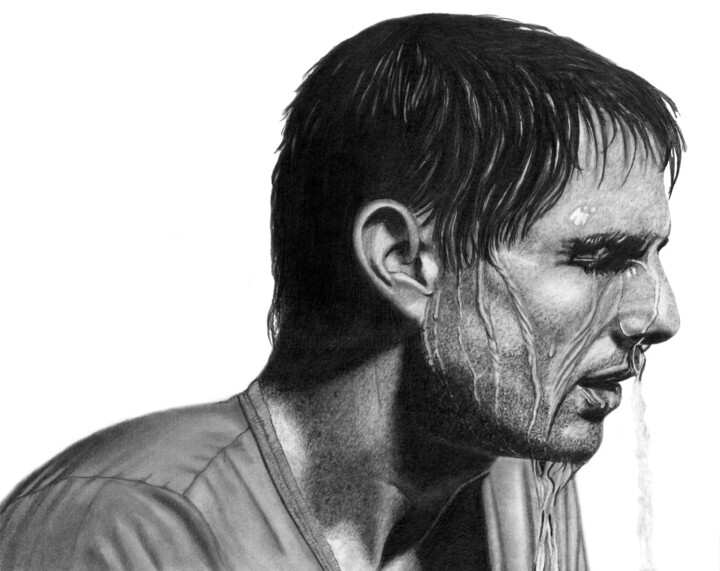 Drawing titled "Tom Cruise" by Paul Stowe, Original Artwork, Pencil