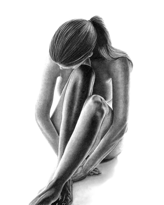Dessin intitulée "Bodyscape 17" par Paul Stowe, Œuvre d'art originale, Graphite