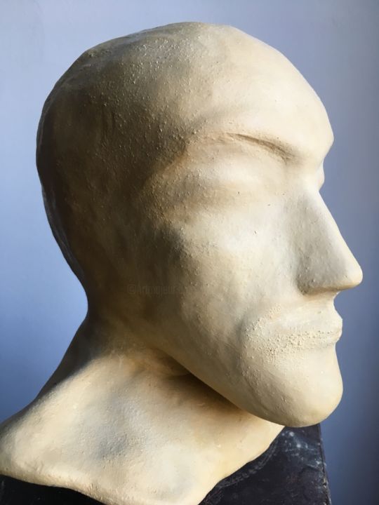 Sculpture titled "penseur" by Paul Yves Poumay, Original Artwork, Clay