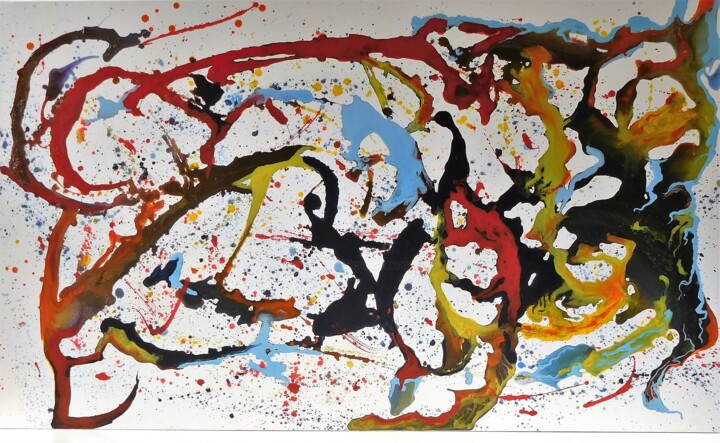 Peinture intitulée "Expressionism abstr…" par Paula Berteotti, Œuvre d'art originale, Acrylique
