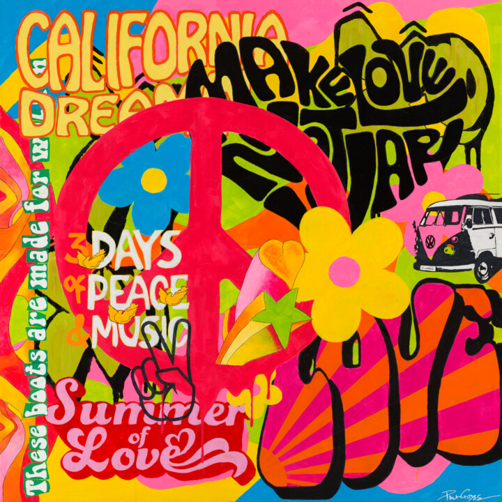 Malarstwo zatytułowany „California Dreamin'…” autorstwa Paula Gibbs, Oryginalna praca, Akryl