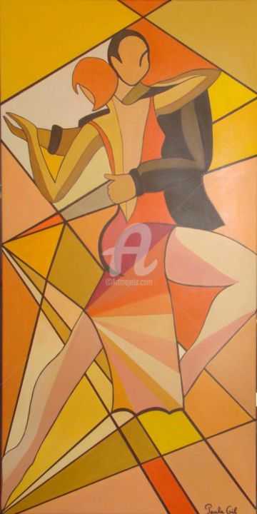 Painting titled "Danse Salon "Jeune"" by Paula Gil, Original Artwork